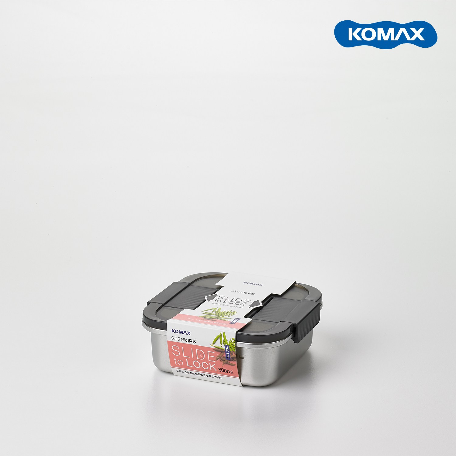 코멕스 스텐킵스 슬라이드투락 정사각 낮은형 500ml, 1개, 정사각 낮은형 500ml 9,400원