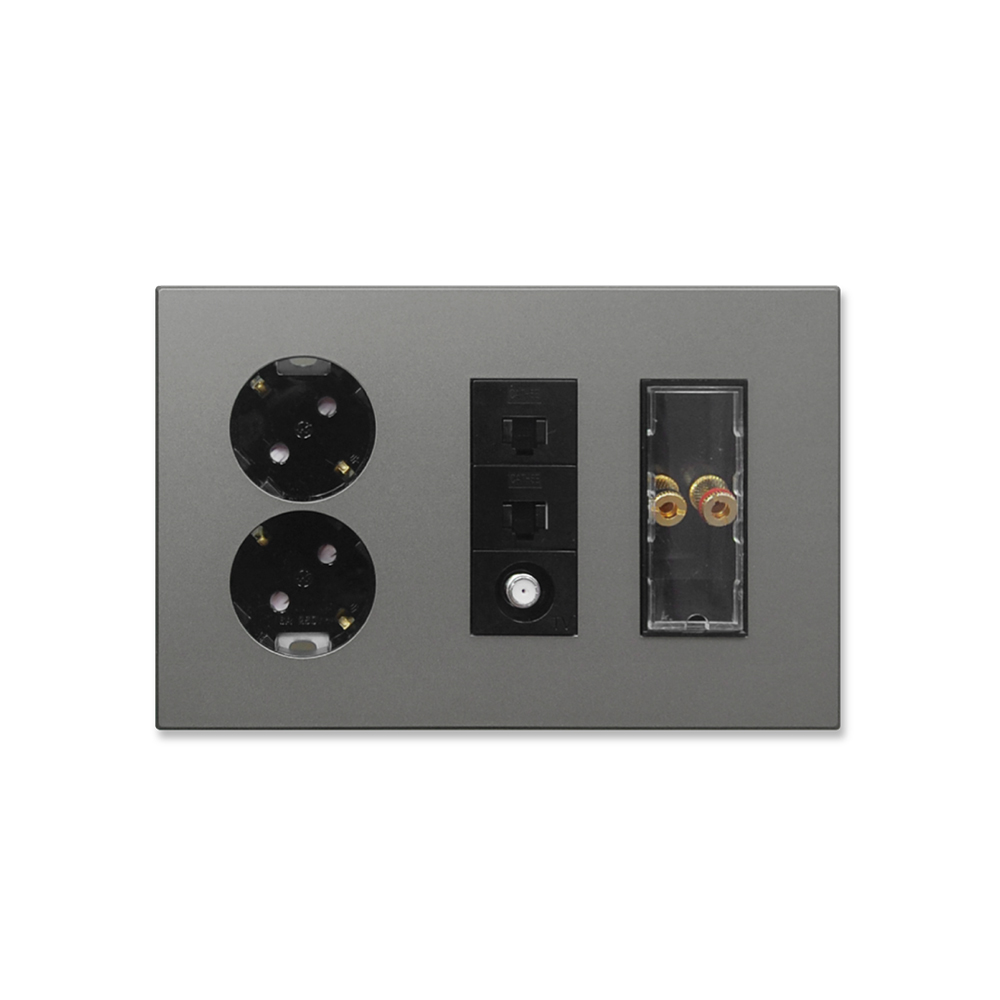 틸인스Ti4 메탈그레이 통합수구 콘센트 2구+RJ45 (8P) 2구+CATV 1방/2방+오디오잭 1구 21,970원