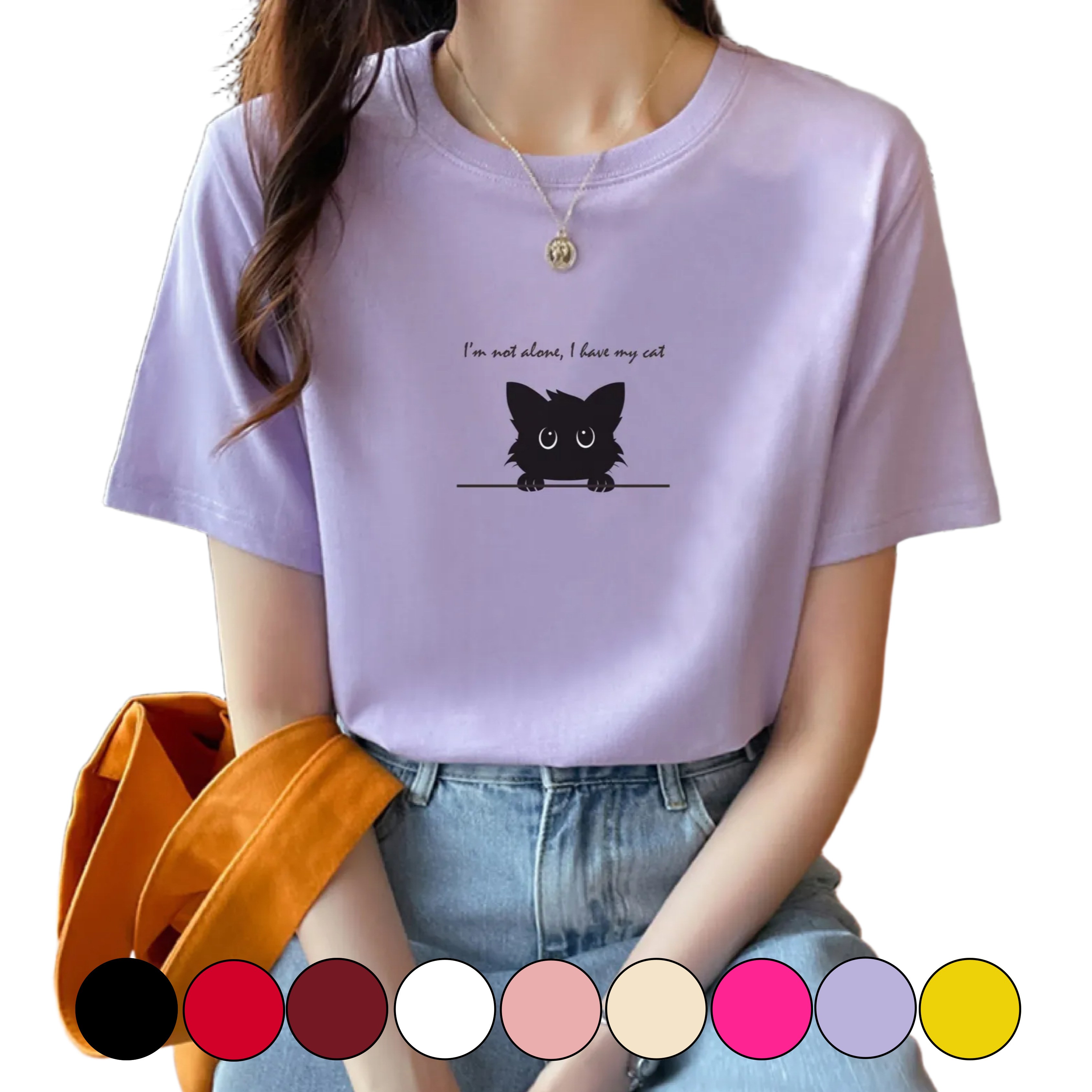 그리내 여성 라운드넥 여름 귀여운 고양이 시원한 반팔티 커플티 캐릭터 이너 홈웨어 프린팅 티셔츠 17,900원