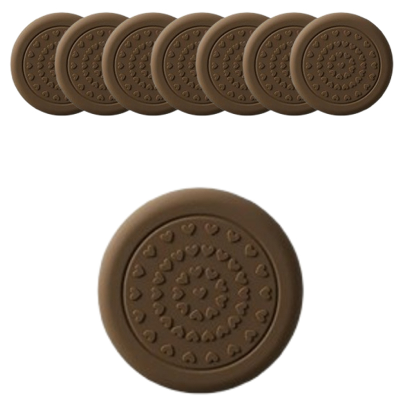 올하이 의자 가구 부착형 PVC 실리콘 소음 미끄럼방지 의자발패드 브라운 원형 6,400원