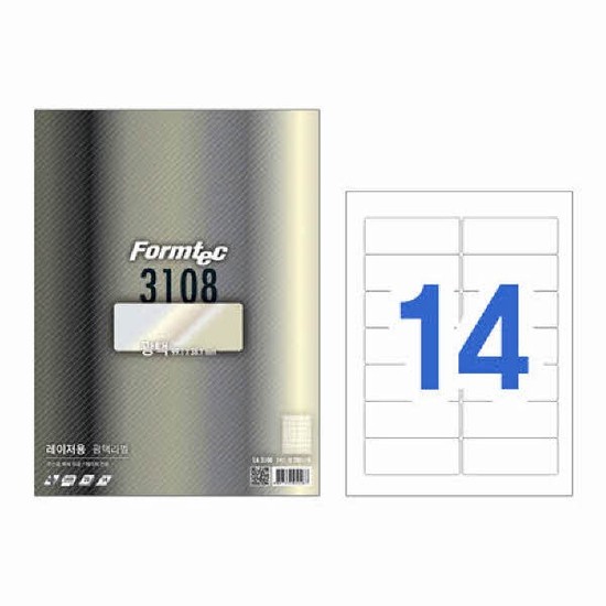 라벨지 주소용 광택 14칸 20매 LA-3108 폼텍 6,540원