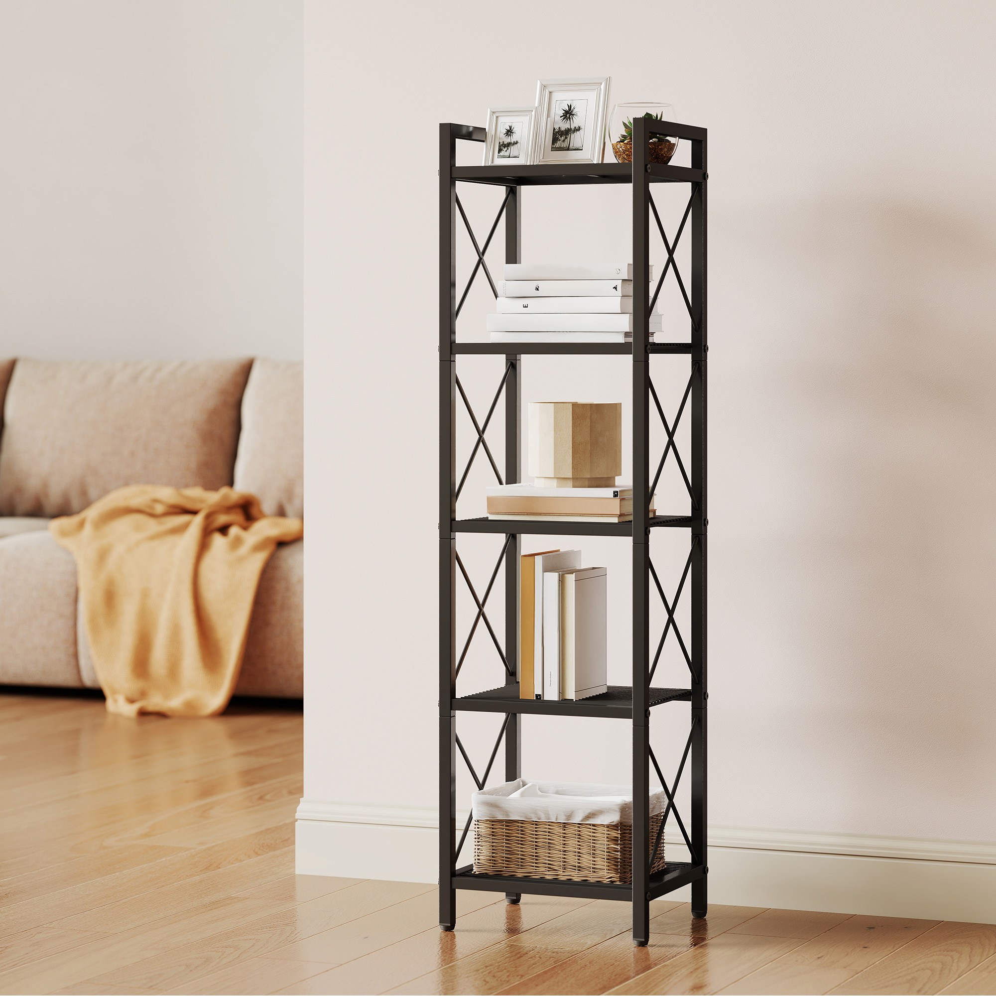 SONGMICS 튼튼한 다용도 조립식 메탈 철제 스탠드 수납 선반 28,940원