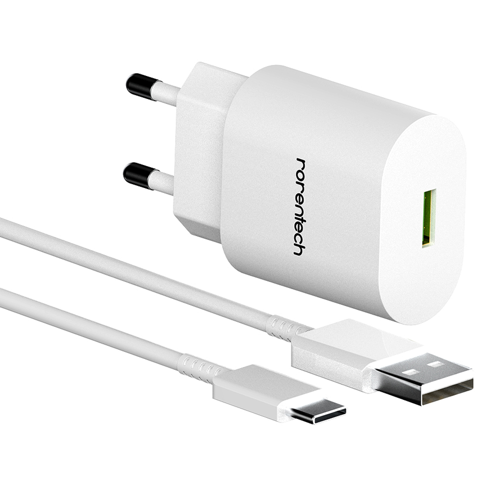 로랜텍 18W 고속충전기 + USB C타입 케이블 1.2m 세트, 1세트, 화이트 6,780원