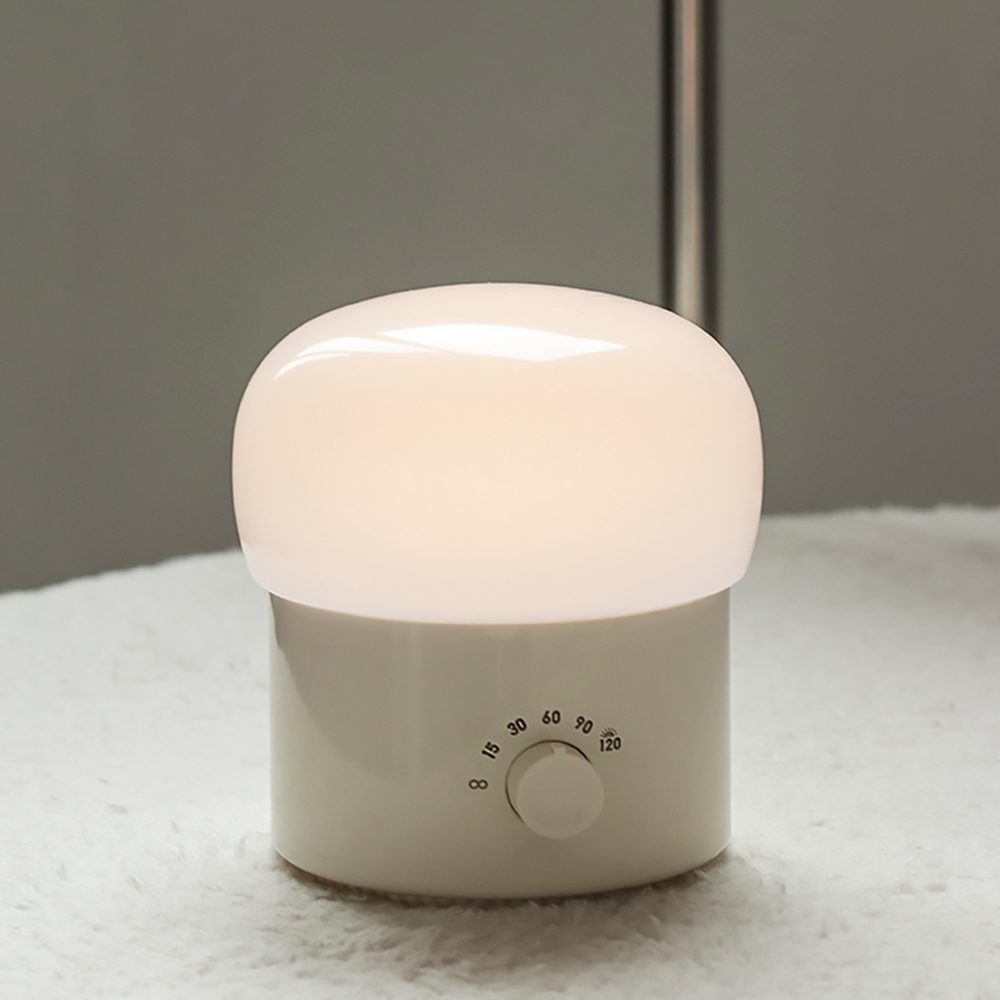 연하 머쉬룸 타이머 미니 무드등, 화이트 + 전구색 17,600원