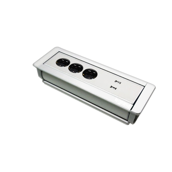 uga123 르그랑 빌트인 수동형 회전콘센트 사각_콘센트3구,2구+USB2구 가구 바닥 매립형콘센트 108,700원