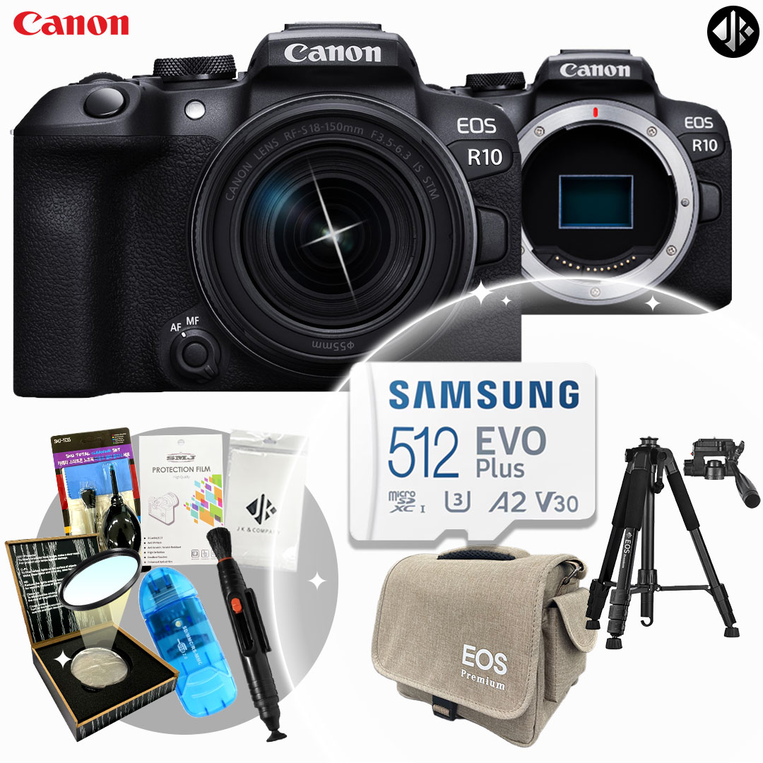 [포토리뷰이벤트] 캐논 EOS R10 + RF-s 18-150mm F3.5-6.3 IS KIT+512GB+악세사리 8종 패키지 _WJK 1,730,000원