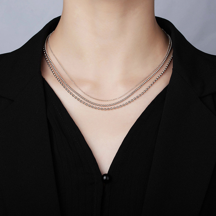 볼 체인 1~3mm 은 목걸이 실버 925 NL039 12,900원
