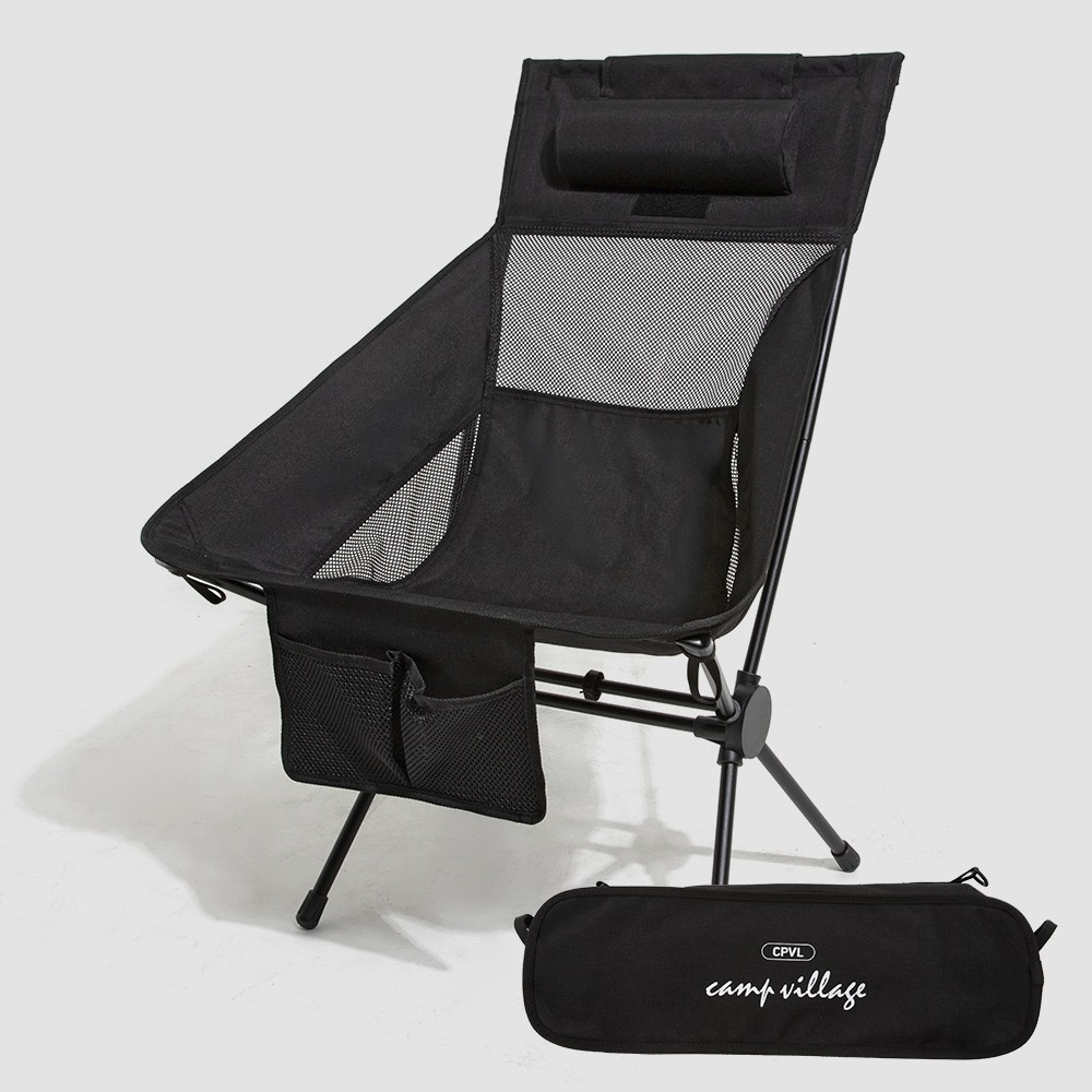 캠프빌리지 휴대용 캠핑 하이백 슈퍼와이드 접이식 릴렉스 경량체어 + 전용 보관가방 54,900원