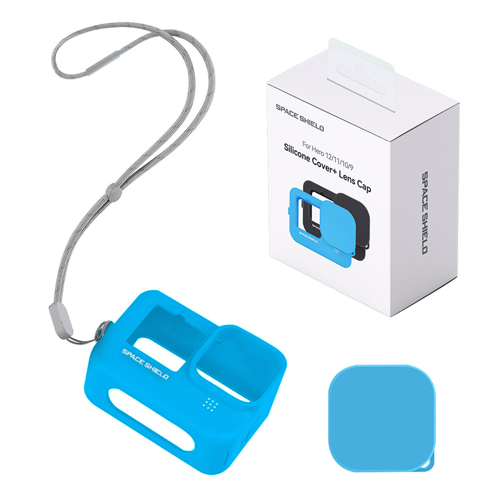 스페이스쉴드 고프로 히어로 12 11 10 9 호환 실리콘 슬리브 + 스트랩 세트 블루 11,020원