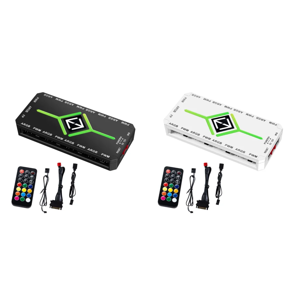 ARGB 컨트롤러가있는 PWM 팬 허브 어댑터 1To9 포트 5V 3 핀 PC 냉각 분배기 SATA 전원 공급 장치 마그네틱 24,600원