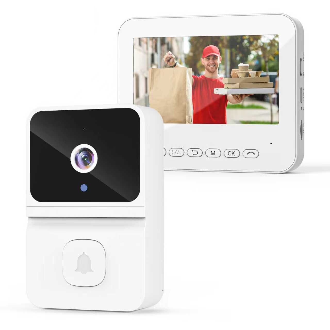 HOMIE 스마트현관인터폰 4.3인치 대형화면 고화질 야간 촬영 현관 무선초인종 스마트비주얼 초인종야간 촬영 아파트인터 1080p 71,800원