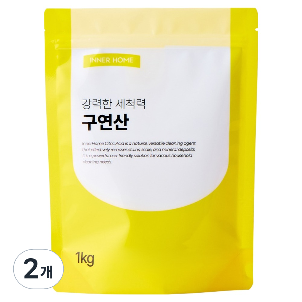 이너홈 깔끔 구연산 세제, 1kg, 2개 9,900원