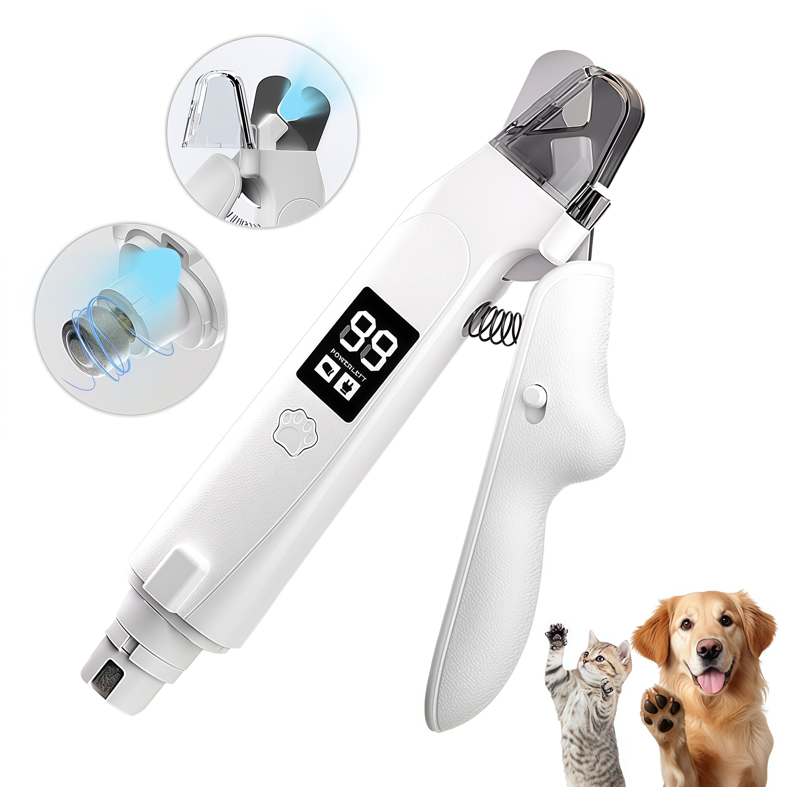 AOX 반려동물 LED 발톱깎이 전동 발톱다듬기 그라인더 안전 2in1 17,170원