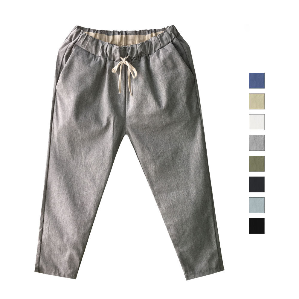 [일칠사] 남자 여름 쿨 린넨 밴딩 슬랙스 바지 14,800원