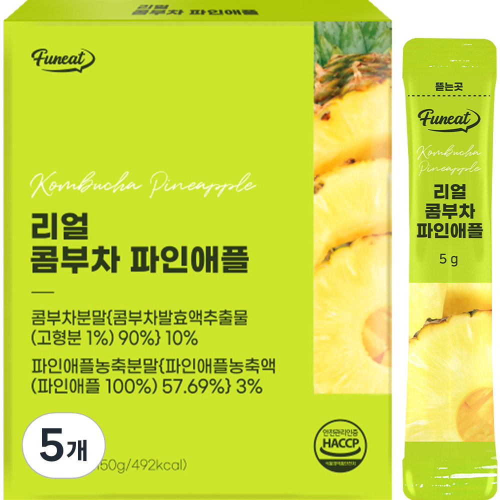 퍼니트 리얼 콤부차 파인애플맛, 5g, 30개입, 5개 43,120원