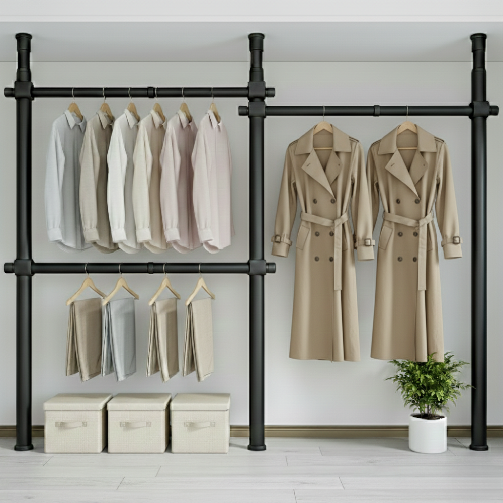 32파이 와이드 3단 행거 설치형 튼튼한 시스템 행거 39,400원