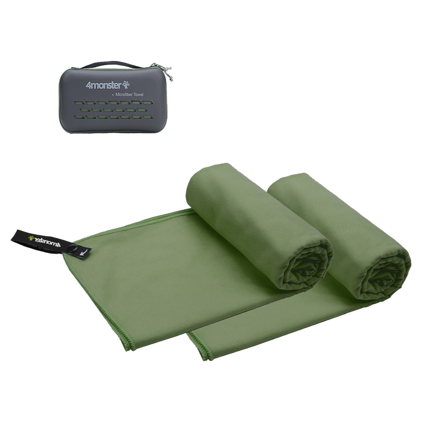 4몬스터 극세사 마이크로화이바타월 엑스스몰 2p + EVA 케이스 세트 36,080원