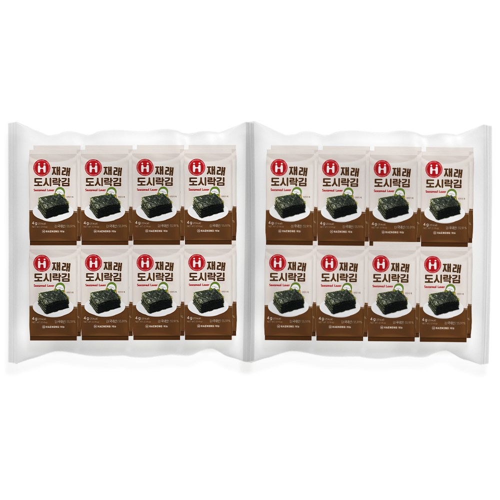 재래 도시락김 4g x128봉 해농 들기름 조미김, 4g, 128개 30,200원