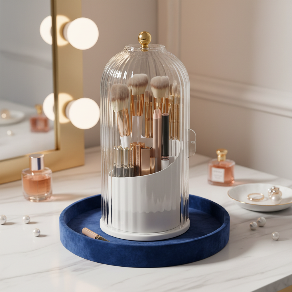 담하온 먼지 차단 회전형 칸막이 브러쉬 보관함, 1개, 화이트 11,900원