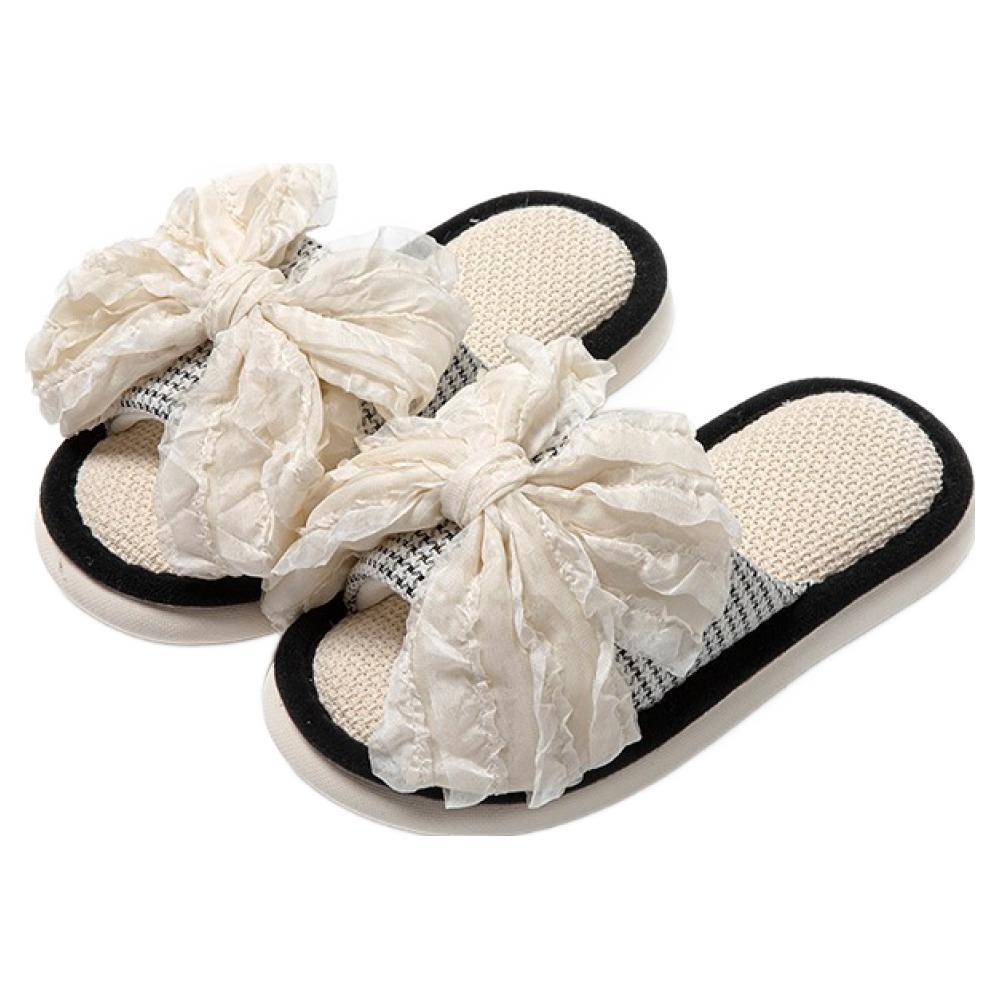 에버하우스 러블리 리본 쿠션 거실화, 아이보리, 1개 14,800원