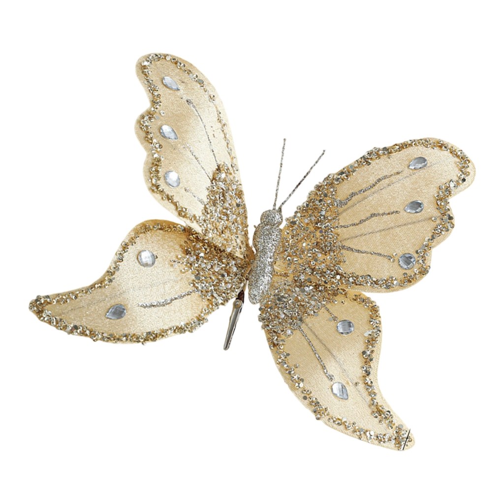 거품 헝겊 나비 장식 25Cm 빛나는 날개 크리스마스 트리 벽난로 출입구 디스플레이 장식 매달려 8,400원