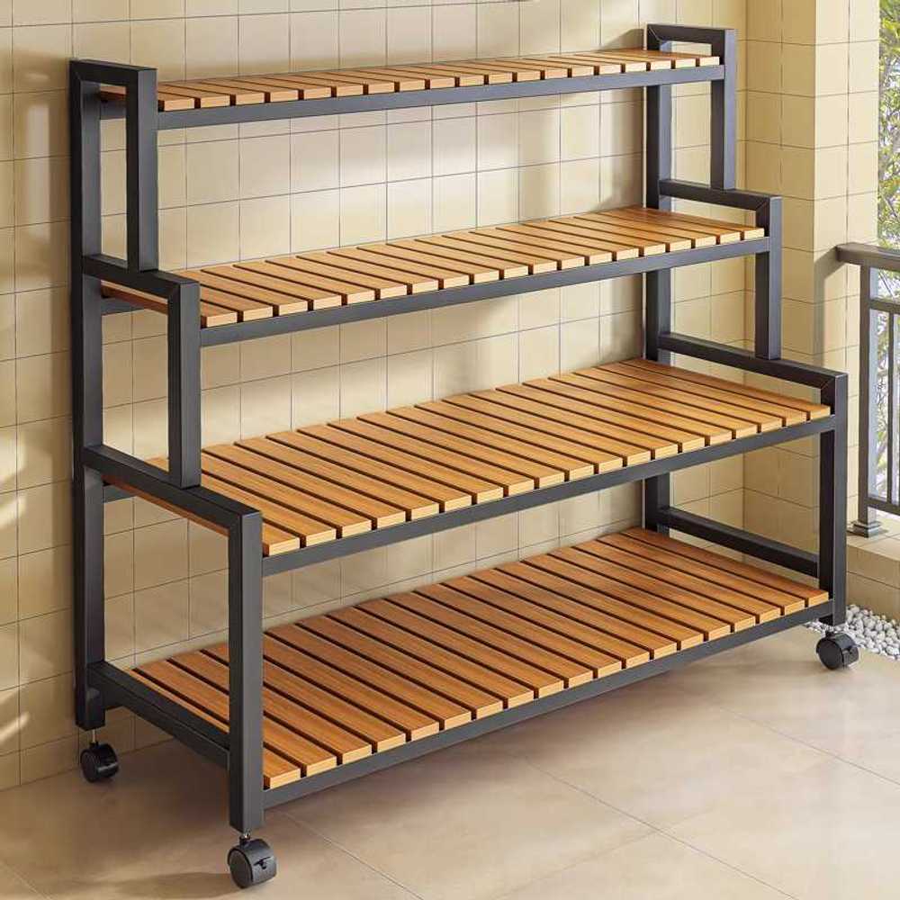 베란다 화분 진열대 마당 다육이 발코니 정리대 화분대 거실 블랙 프레임 3단 80CM 68,400원