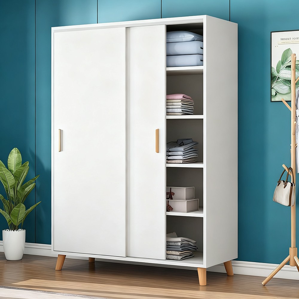 다리형 키큰 장농 북유럽풍 원룸용 미닫이 옷장세트 이불장겸용 추천 321,300원