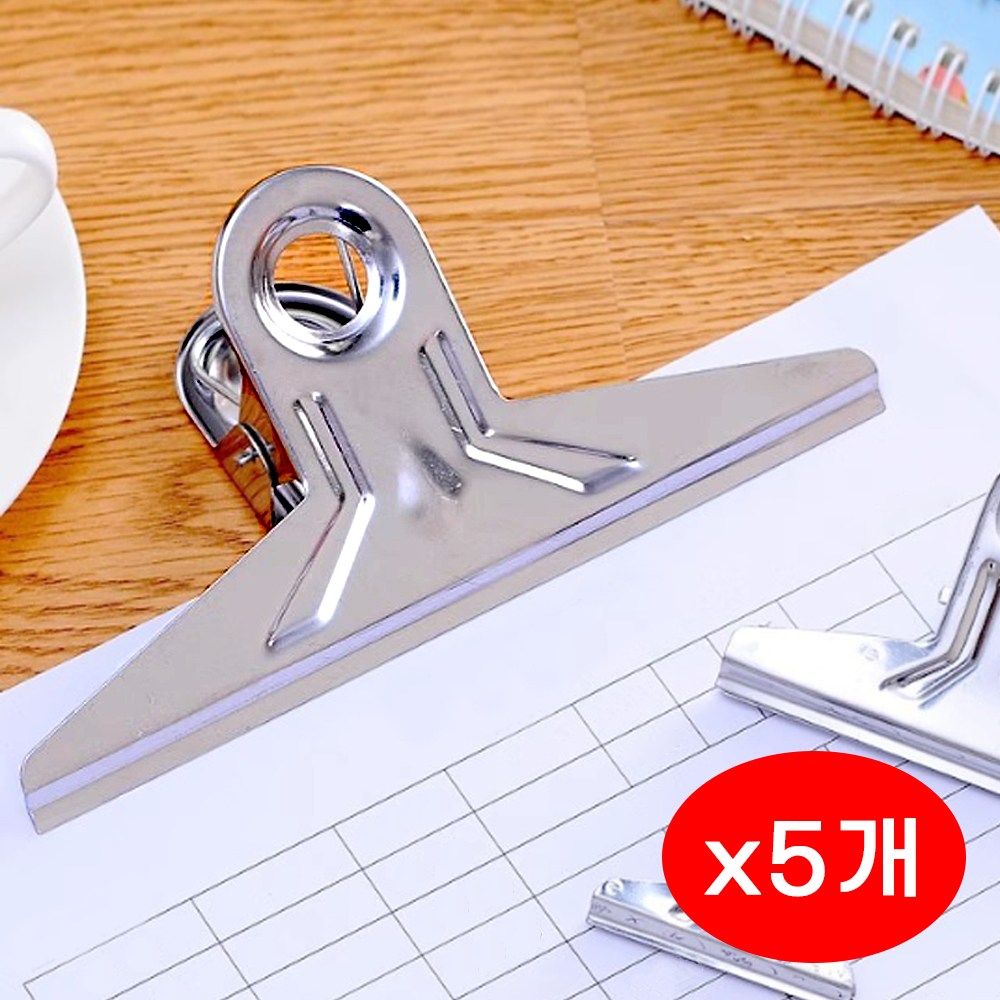 스테인레스 대왕 서류집게 강력 고정 클립 5p 20cm 30cm, 5개, 현재가 22,300원