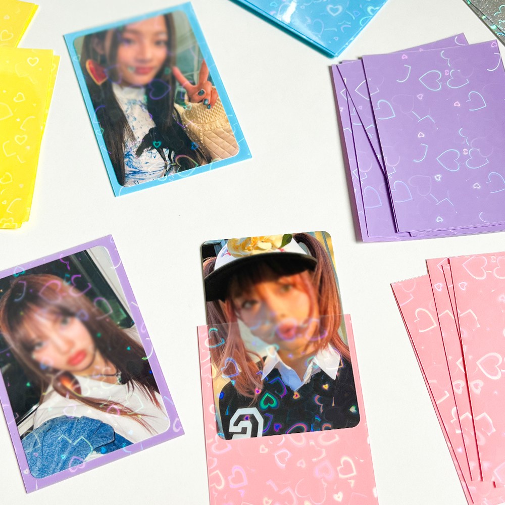 마이바인더 포토카드 홀로그램 컬러 하트 슬리브 포카 대지 속지 4,900원