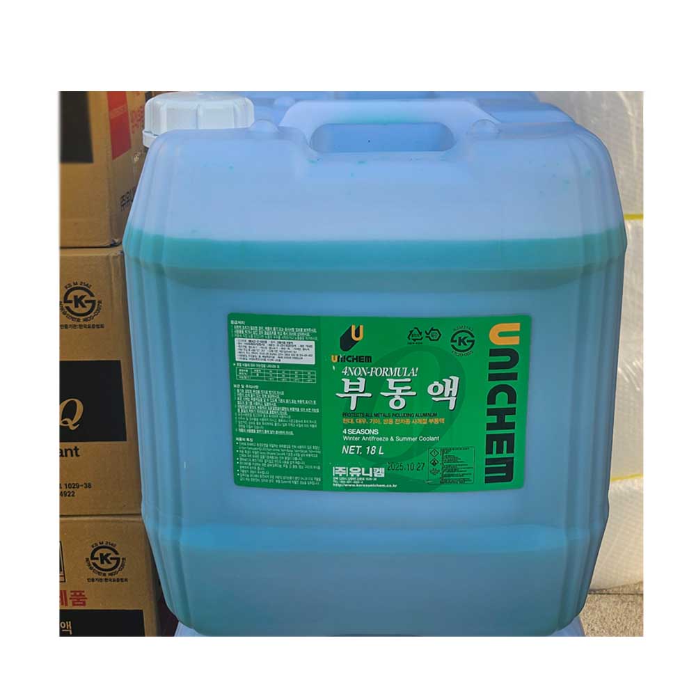 유니켐 부동액 18L 말통 부동액 사계절 업소용 냉각수 53,500원