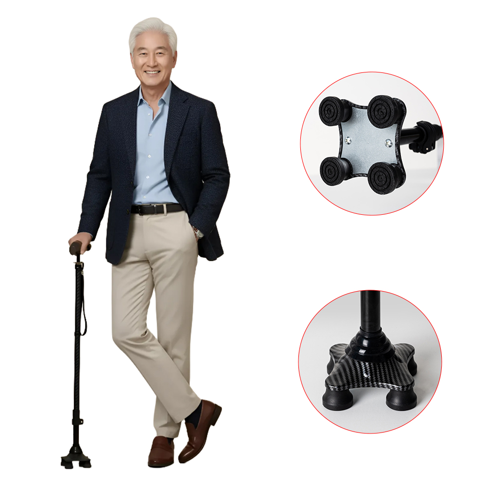 웰비 고급형 카본 사발 지팡이 노인 4발 네발 의료용 어르신용 WB613S 55,000원