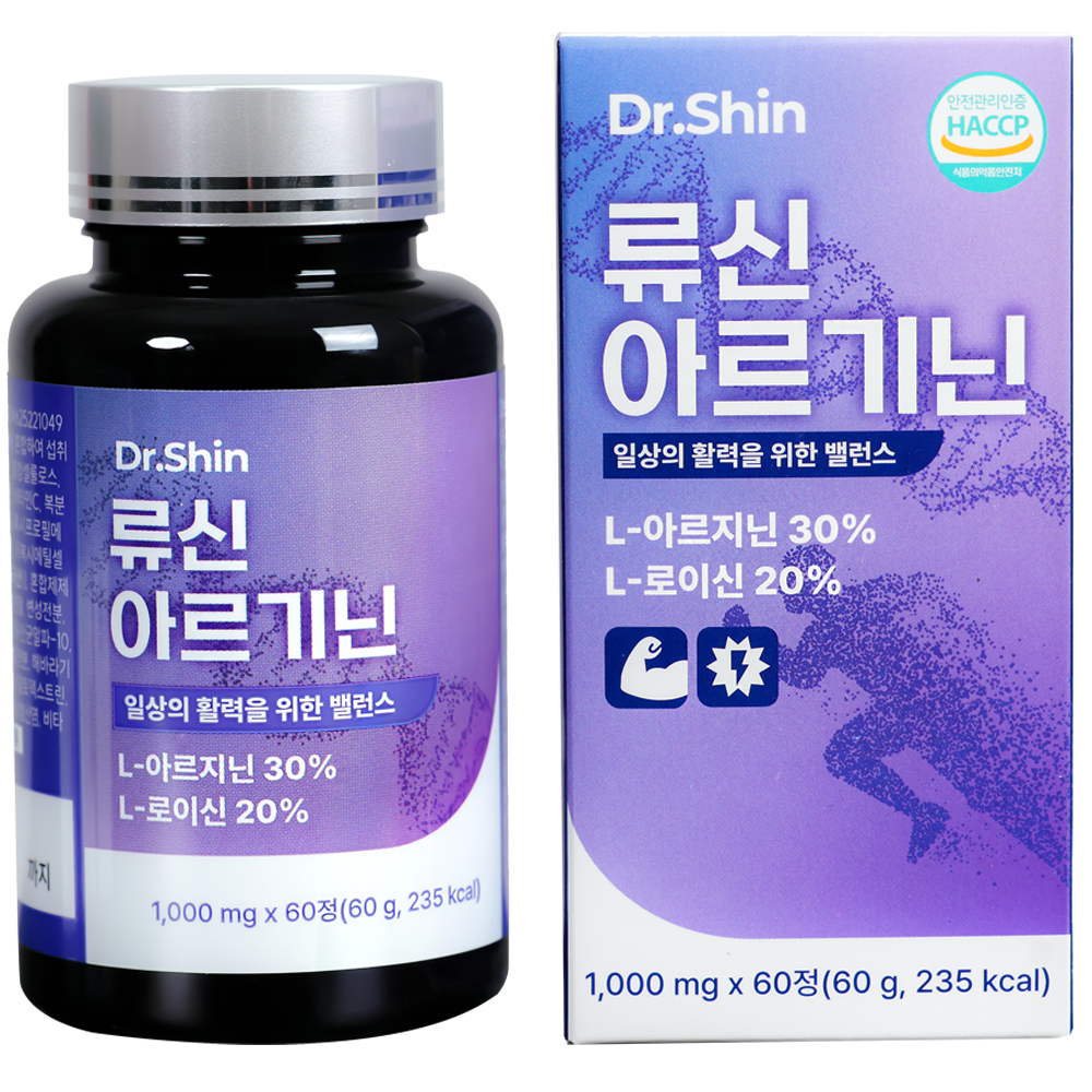 닥터신 류신 아르기닌 고함량 영양제 L아르기닌 18000mg, 1개, 60정 23,900원