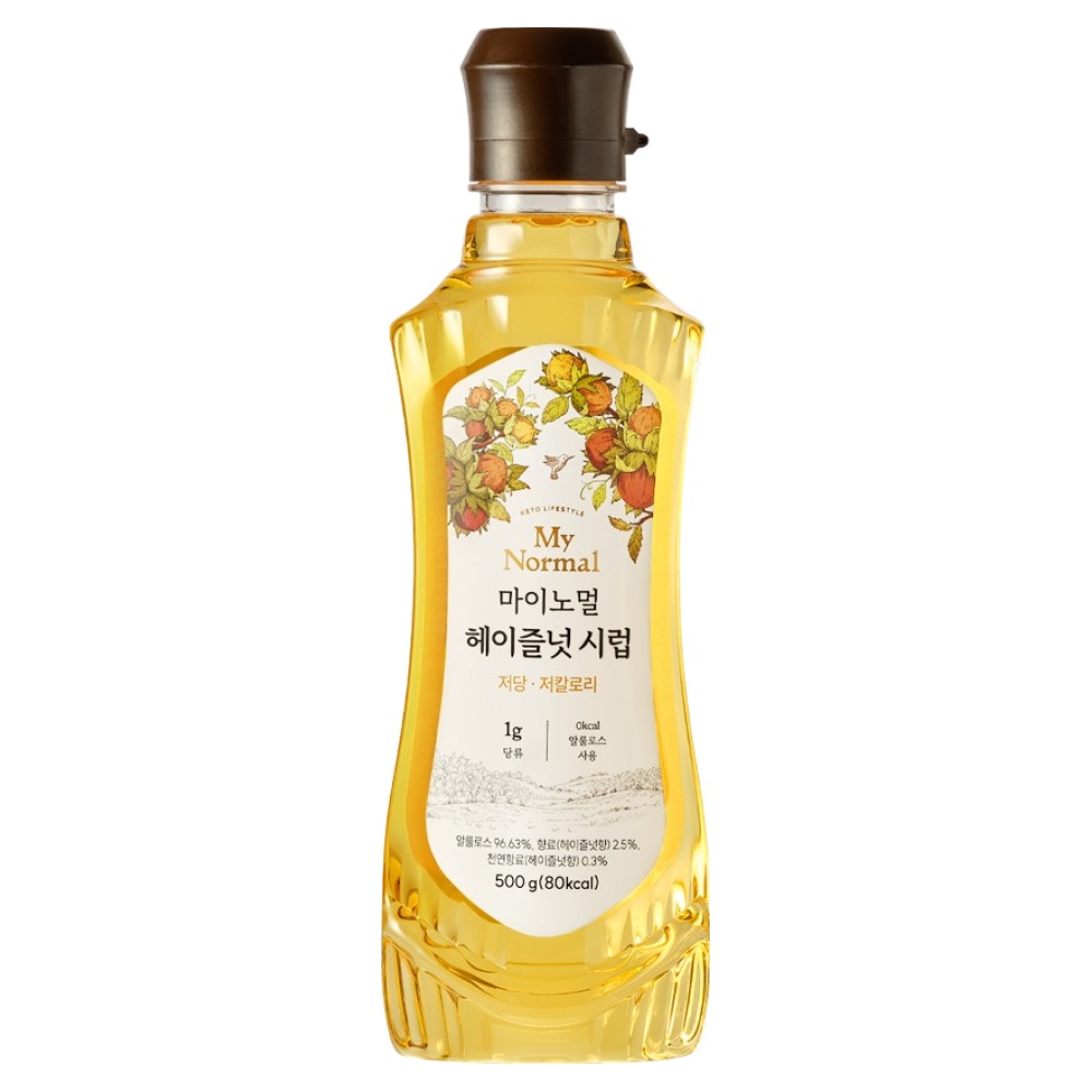마이노멀 저당 저칼로리 헤이즐넛 시럽, 500g, 1개 8,860원
