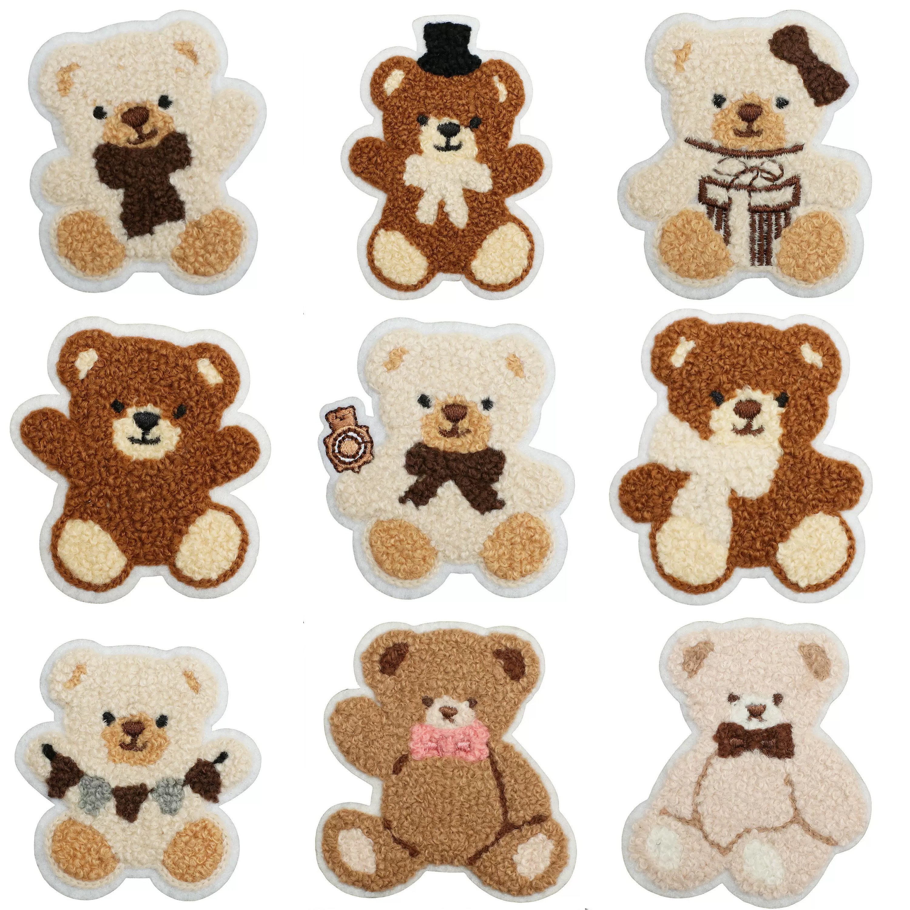별라 열접착식 와펜 자수 패치 곰돌이 9종 세트 12,800원