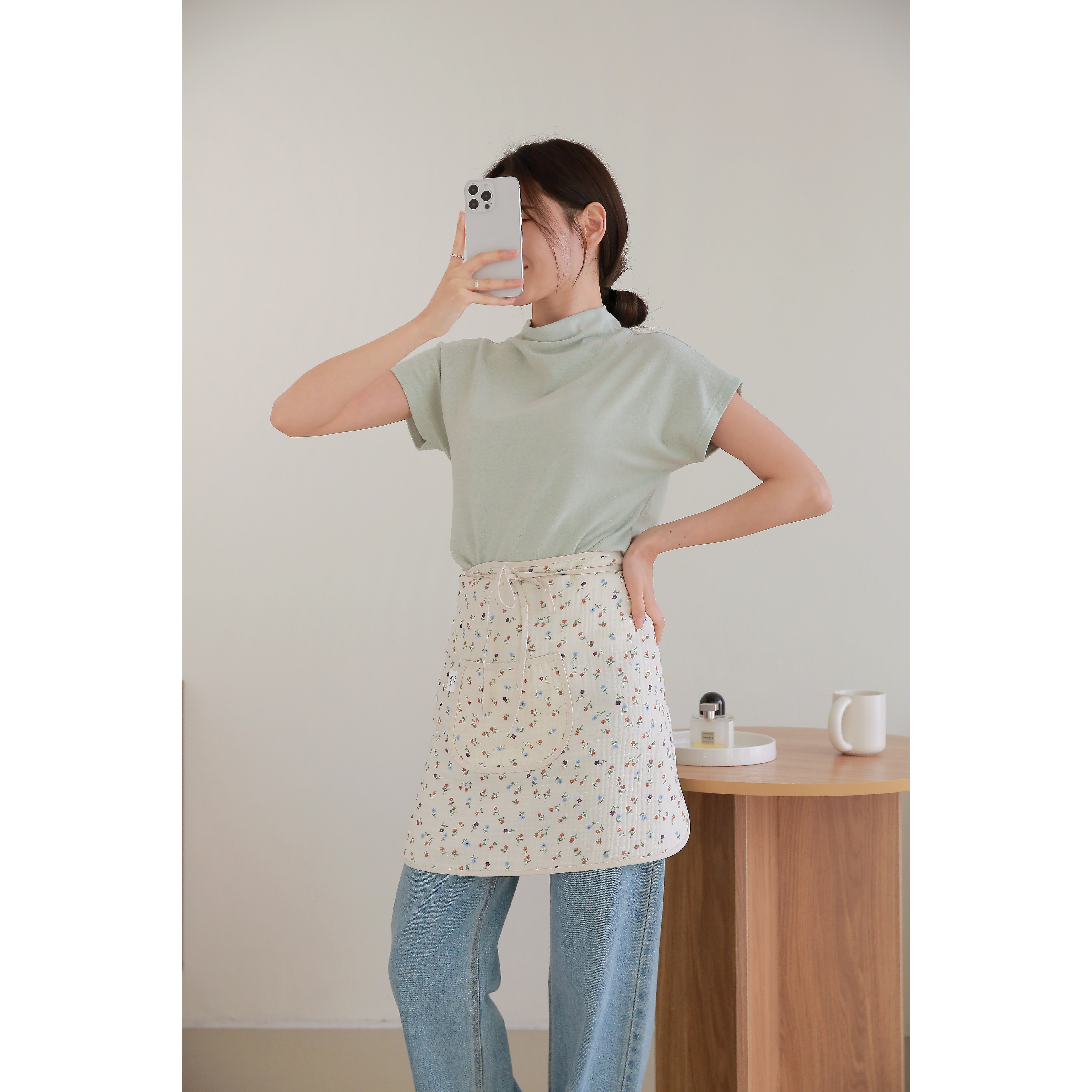 썬데이바이브 요루거즈 허리앞치마 KC인증 국내원단 예쁜 국산 미니앞치마, 1개 18,500원