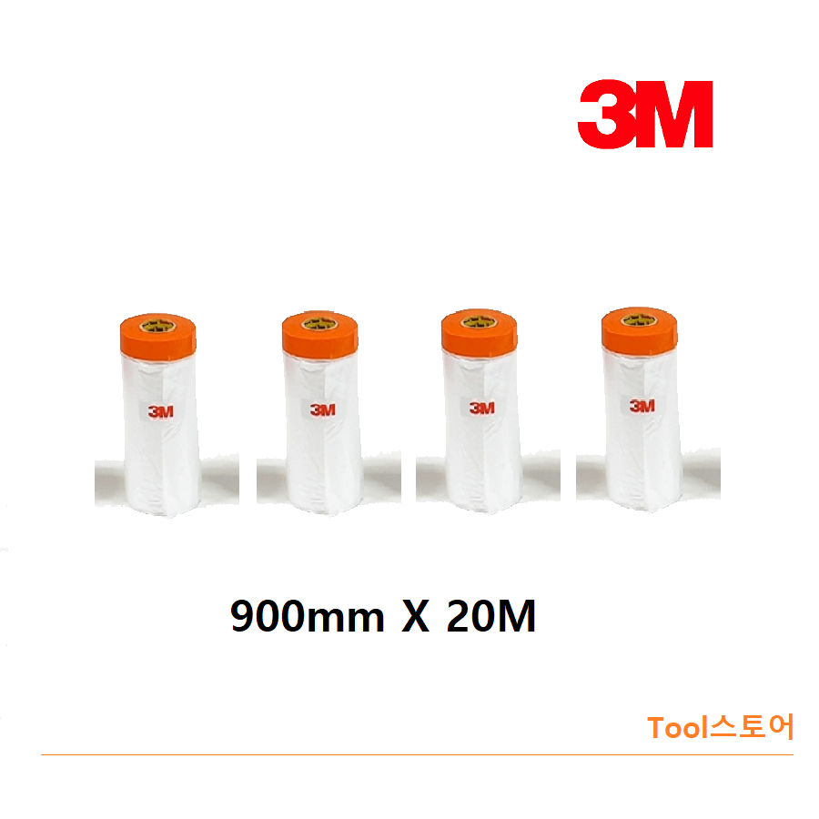 3M 커버링테이프 페인트 도색공사 건축용 비닐 보양테이프(주황) 1500mm 낱개 6,250원
