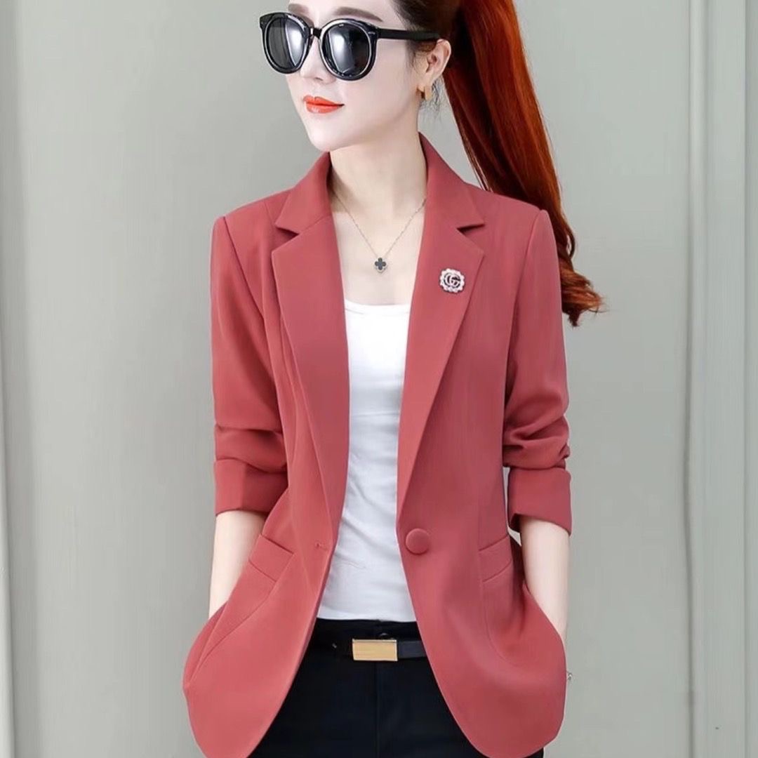 쩐쿠 카라넥 봄 여성 슬림라인 긴소매 숏 자켓 Z22 28,000원