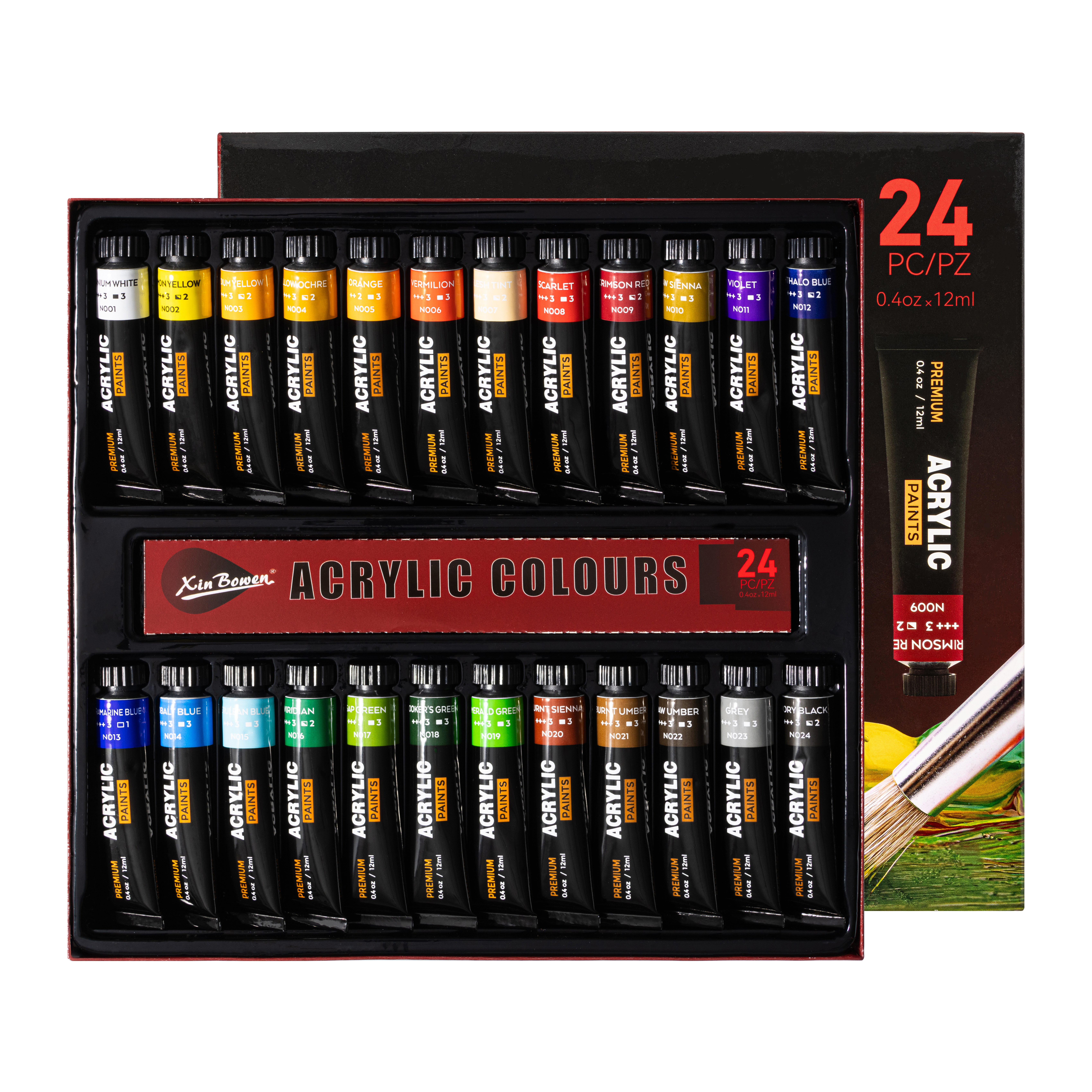 페르노엘 프리미엄 아크릴물감 세트, 12ml, 24색 14,300원