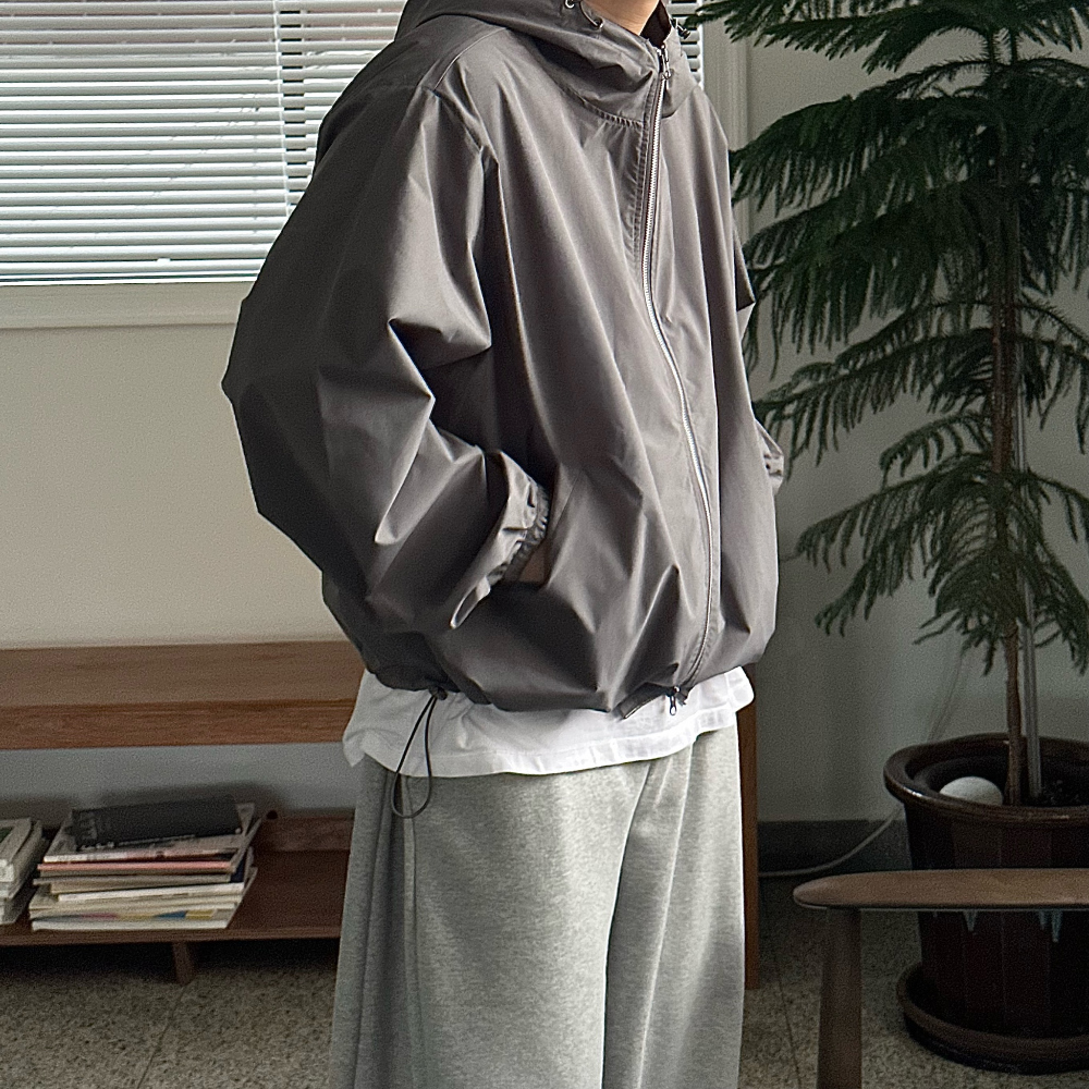 르위 오버핏 고프코어 후드 집업 바람막이 남녀공용 34,000원