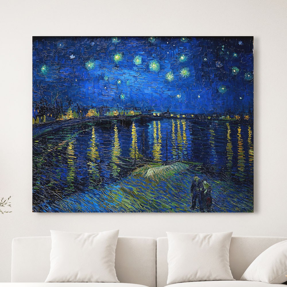 세잔느화실 고급 거실액자그림 반 고흐-론강의별밤 명화액자 고흐그림, 단일 색상 17,920원