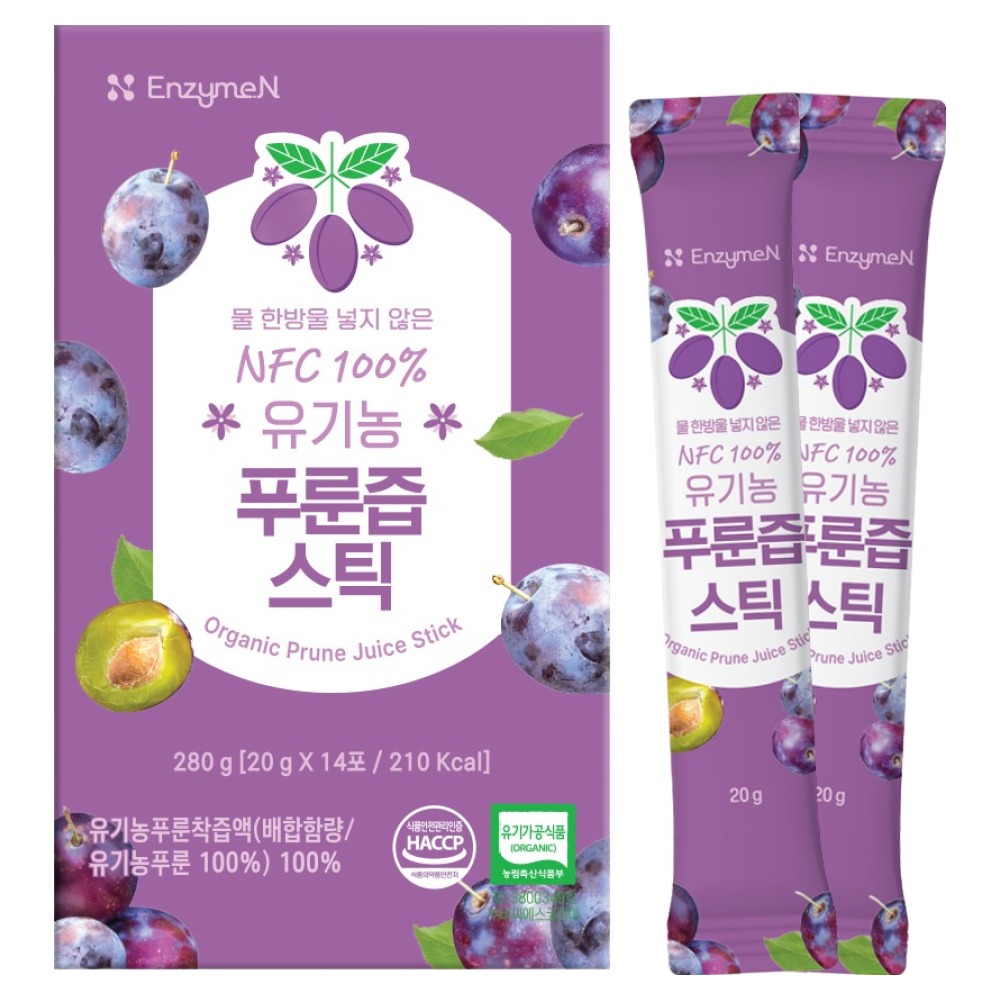 엔자임엔 NFC 100% 유기농 푸룬즙 스틱 14포, 280g, 1개 6,900원