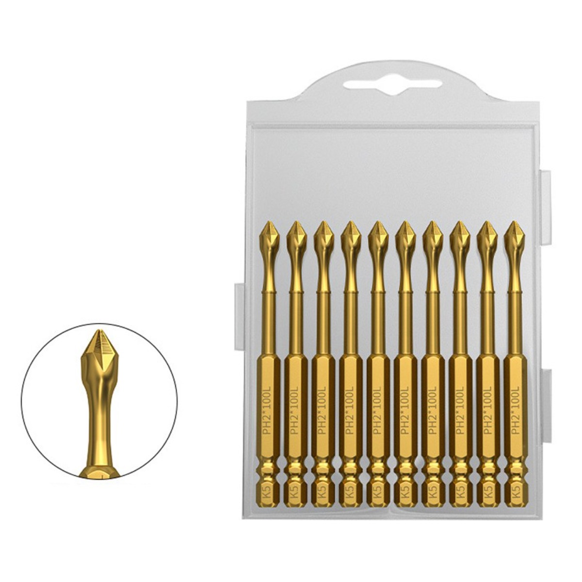 wrikri 티타늄 코팅 논슬립 팁 십자비트 100mm 21,090원