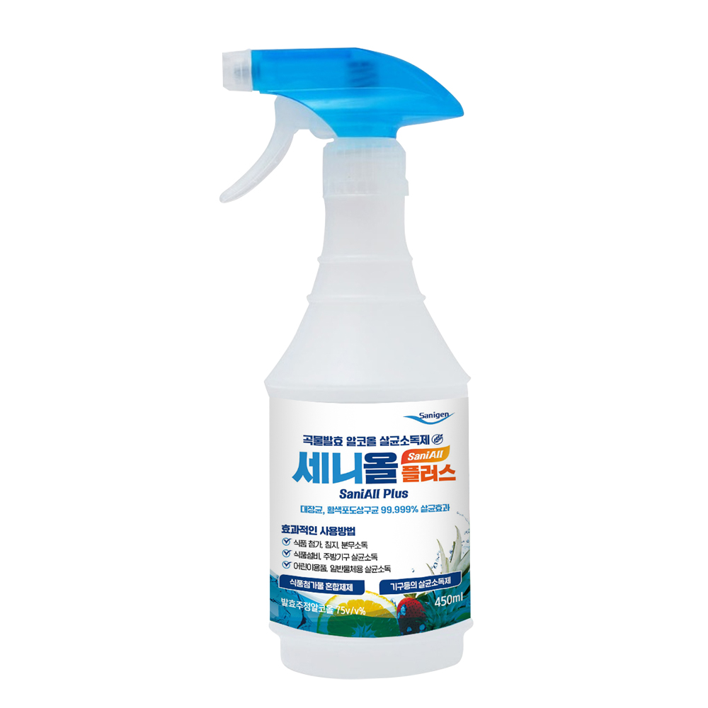 세니젠 세니올 플러스 살균소독제 인체무해 발효알콜 70%, 10개, 450ml 42,560원