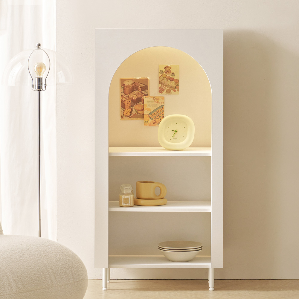 벽난로 LED조명 베이직 4단 선반 콘솔 장식장 화장대 수납장(스틸다리형) 129,800원