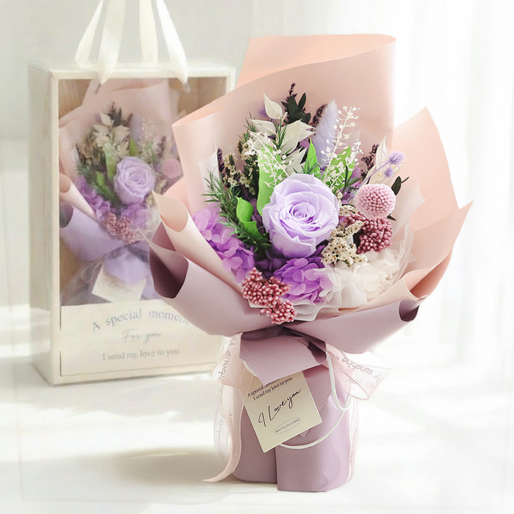 뷰티풀데코센스 생화 프리저브드 꽃다발 + 쇼핑백 26,900원
