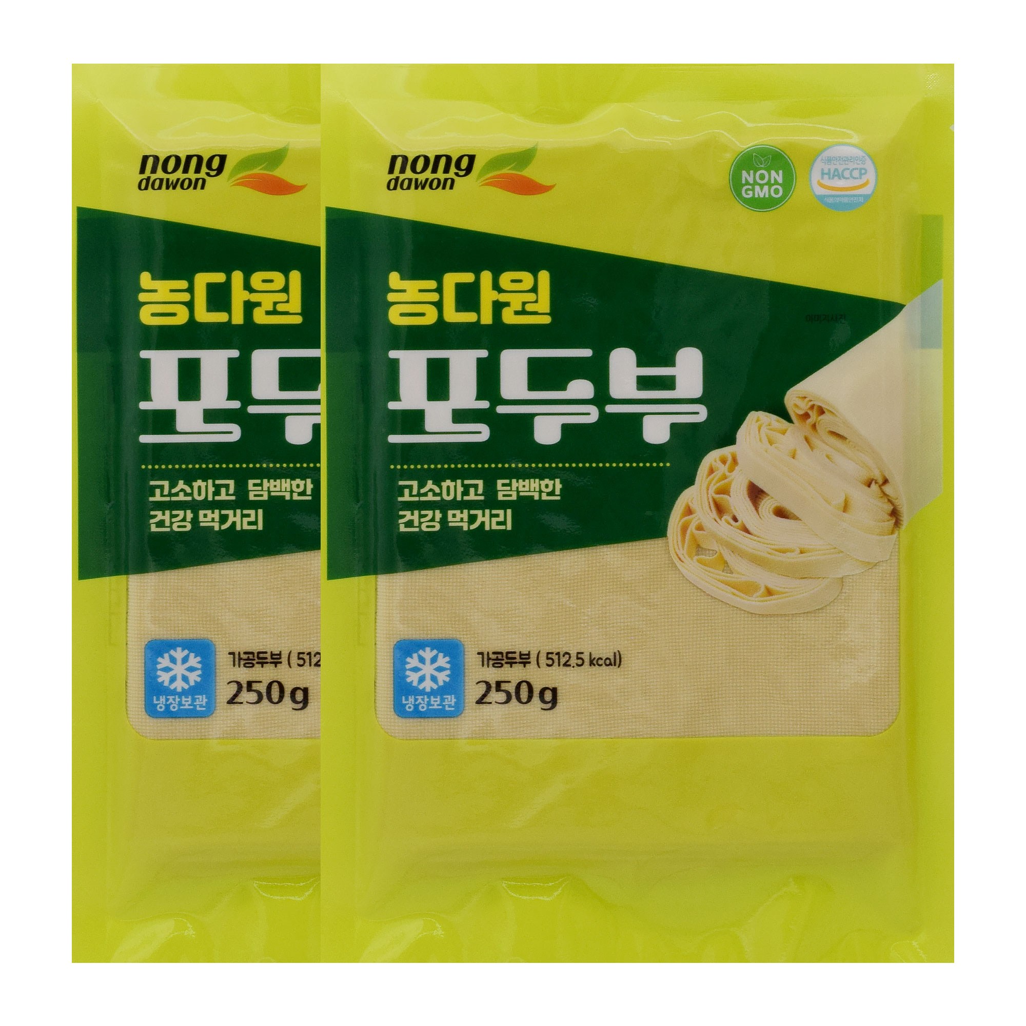 농다원 NON GNO 콩으로 만든 국내생산 건두부 냉장 진공 포두부 갓 만든 두부피, 2개, 250g 9,970원
