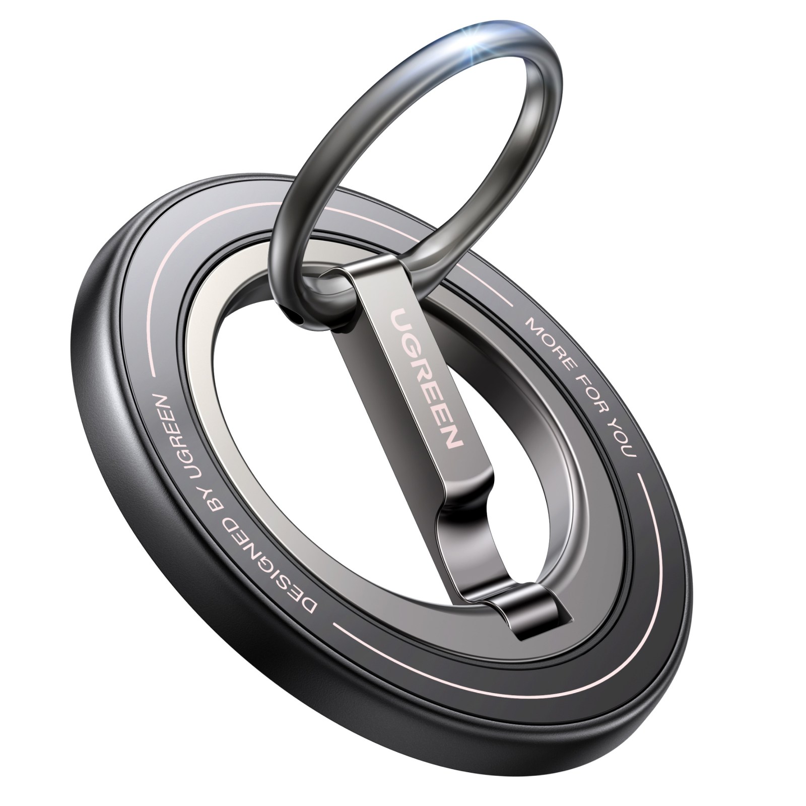 UGREEN 유그린 맥세이프 핸드폰 링 홀더 360도 회전 그립 스마트 톡 거치대 아이폰 삼성 등 모든 기종 호환 초강력 자석, 1개 19,600원