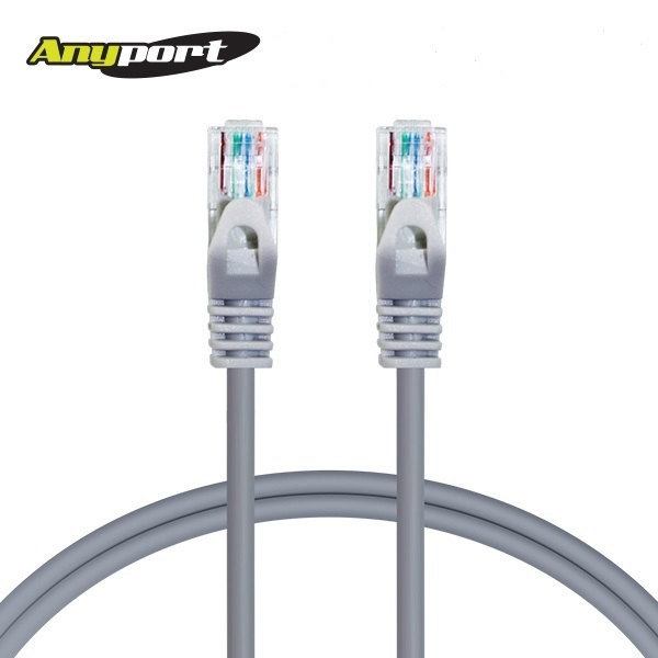 애니포트 AP-5UTP-1MG CAT.5E UTP 랜케이블 1M 그레이 인터넷 랜선 150Mbps 100MHz대역폭 430원