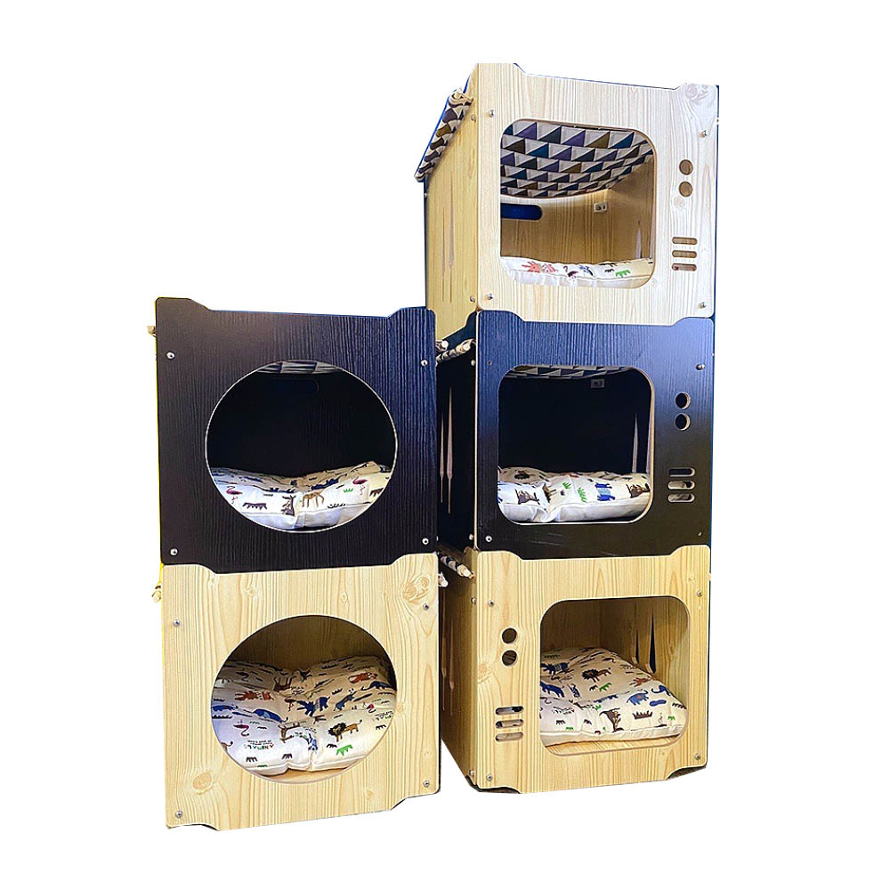 원목 고양이 해먹 숨숨집 하우스 캣타워, 1개 11,900원