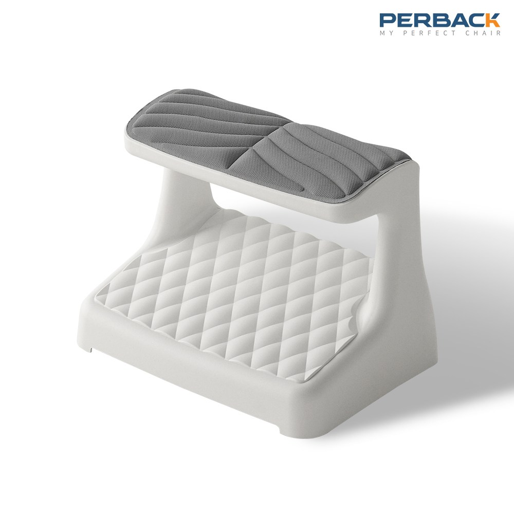 퍼백 2단 발받침대 풋레스트 책상 의자 사무실 컴퓨터 다리 받침, 고급형 그레이 29,300원